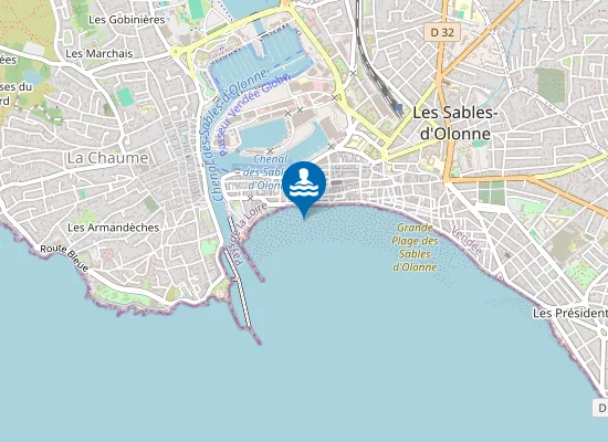 Map of GRANDE PLAGE PALAIS DE JUSTICE