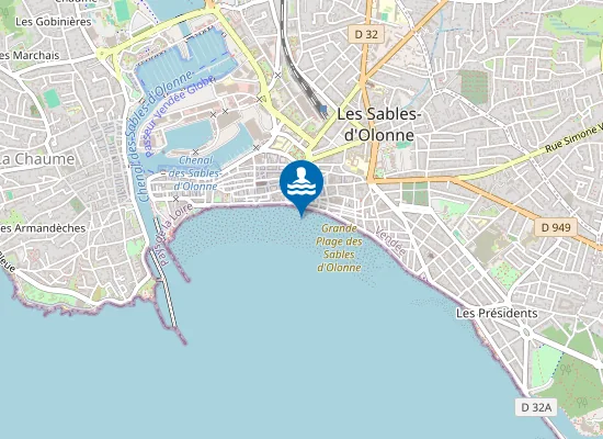 Map of GRANDE PLAGE HORLOGE