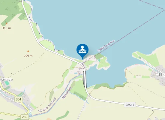 Map of VN ROZKOŠ – VELKÁ JESENICE