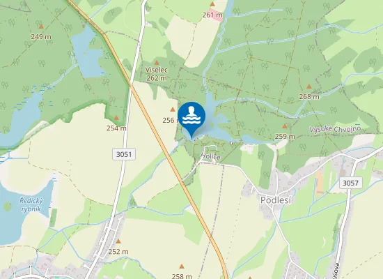 Map of Rybník Hluboký