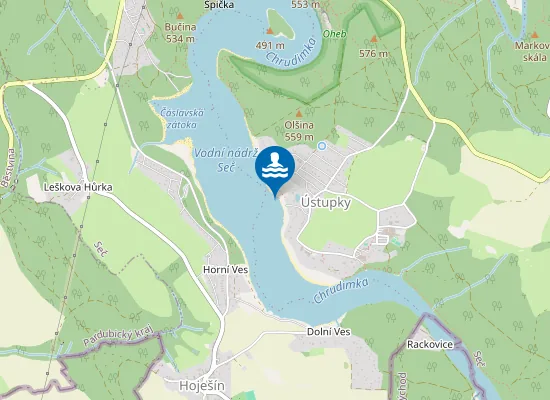 Map of VN SEČ ÚSTUPKY