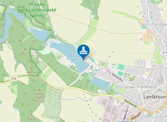 Map of Rybník Dlouhý U Lanškrouna