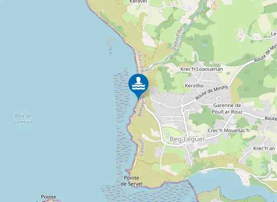 Map of GOAS LAGORN BEG LEGUER - EST