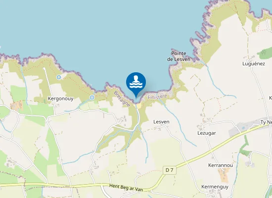 Map of LESVEN