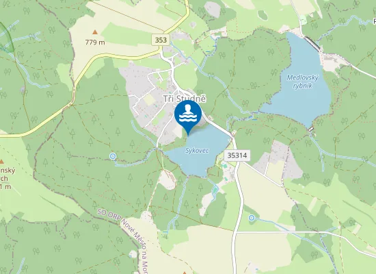 Map of Rybník Sykovec