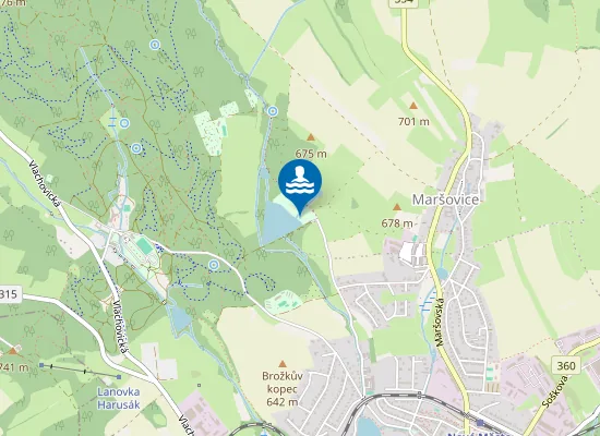 Map of Rybník Koupaliště Nové Město Na Moravě