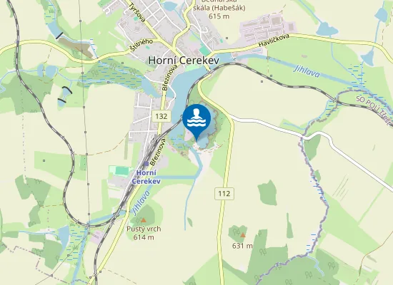 Map of Lom Horní Cerekev