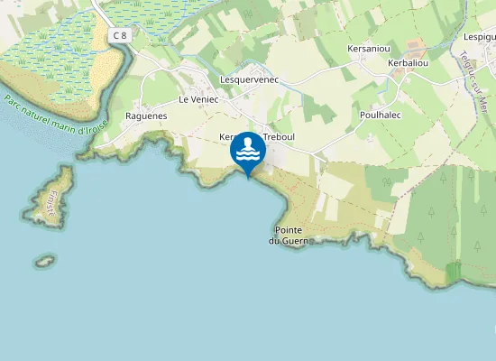 Map of POUL (LE GUERN)