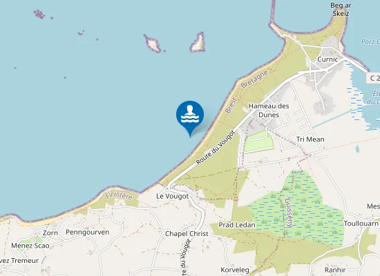 Map of LA SECHERIE (VOUGOT)