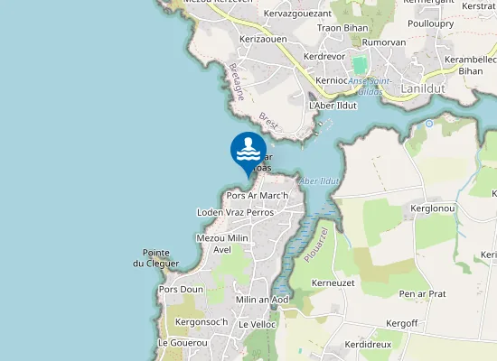 Map of PORS AR MARC'H