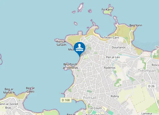 Map of PORS AR VILIN VRAS