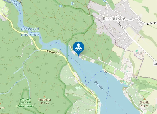 Map of Vn Brněnská Přehrada - Osada