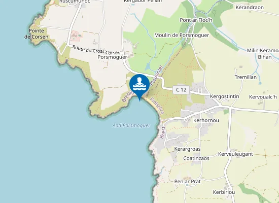Map of PORSMOGUER-KERHORNOU