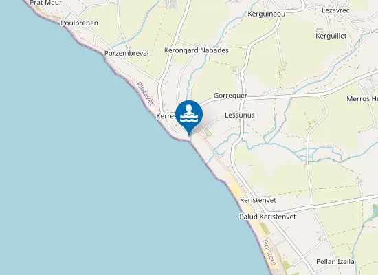 Map of KERREST (LE MENHIR)