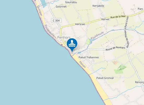 Map of PENHORS (POSTE DE SECOURS)
