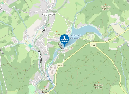 Map of VN LUHAČOVICE - U HRÁZE