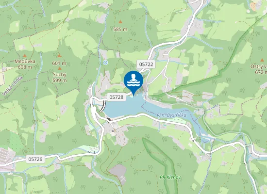 Map of Vn Bystřička - U Pláže