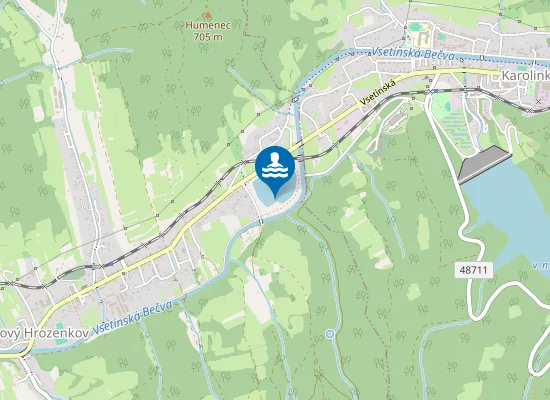 Map of Nový Hrozenkov