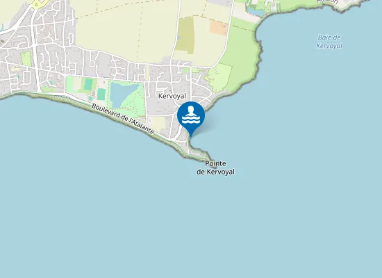 Map of Petite plage de KERVOYAL