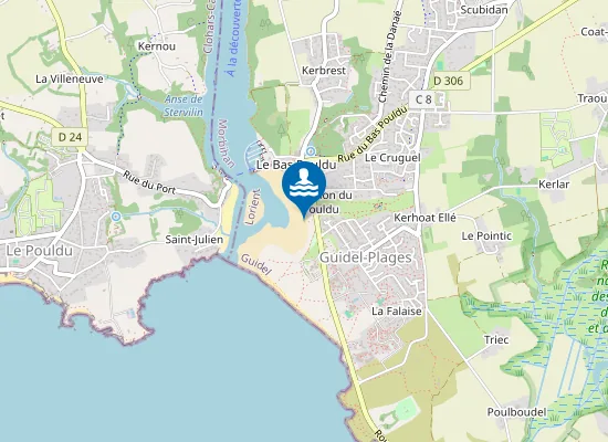 Map of LE BAS POULDU