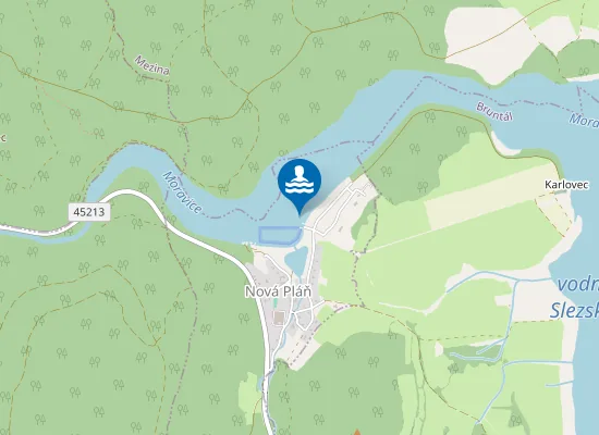 Map of VN SLEZSKÁ HARTA - NOVÁ PLÁŇ