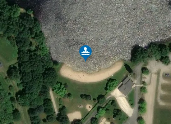 Satellite image of PLAN D'EAU DE BUSSIERE-GALANT