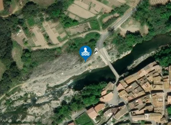 Satellite image of LE PONT SUR L'ORBIEU - LES FARGUES