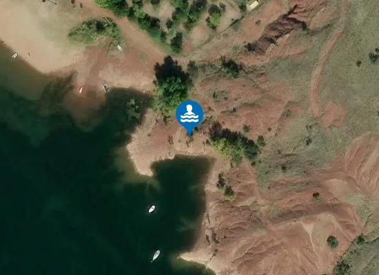 Satellite image of LAC DU SALAGOU-LES VAILHES