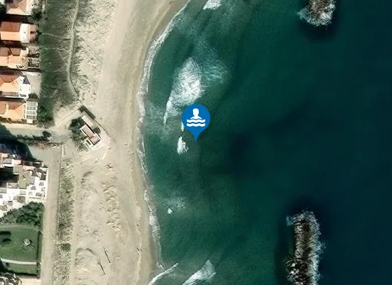 Satellite image of PLAGE DU LIDO (BARCARES)