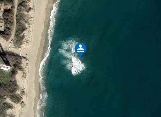 Satellite image of PLAGE DU SARDINAL (POSTE SECOURS)