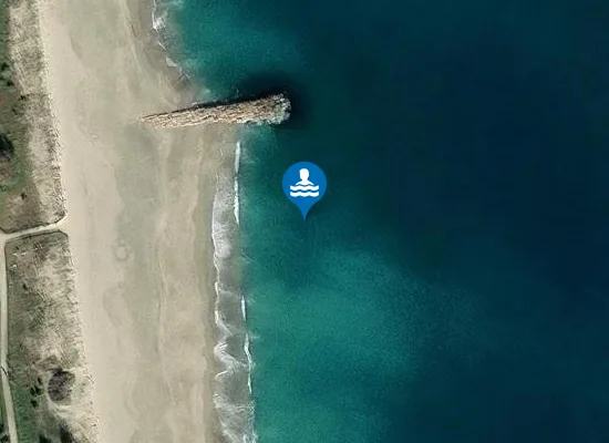 Satellite image of POSTE DE SECOURS No6, PLAGE DE LA LAGUNE