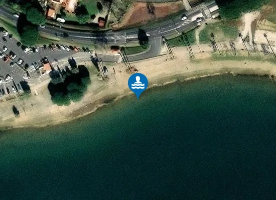 Satellite image of PLAGE CENTRALE (RETENUE TOURISTIQUE)