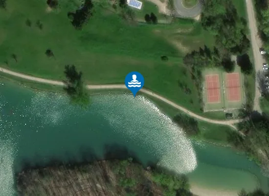 Satellite image of BAIGNADE AMENAGEE DE CARAMAN