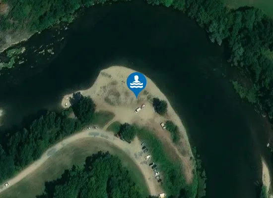 Satellite image of BAIGNADE DU ROC BLANC