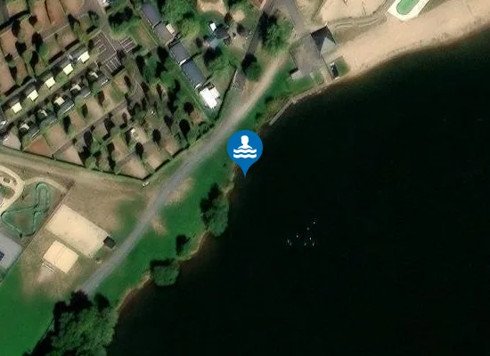 Satellite image of LAC CHAMBON : PLAGE OUEST