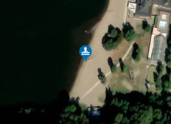 Satellite image of LAC CHAMBON : PLAGE EST