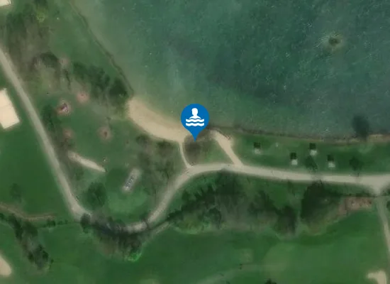 Satellite image of BOURG EN BRESSE - PLAN D'EAU DU PARC DE LOISIRS DE BOUVENT