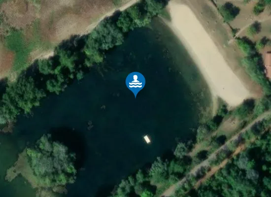 Satellite image of BREGNIER-CORDON - PLAN D'EAU COMMUNAL DE GLANDIEU