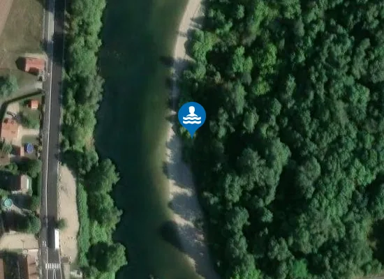 Satellite image of CHAZEY-SUR-AIN - RIVE GAUCHE DE L'AIN EN AMONT DU PONT SUR L'AIN