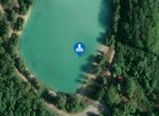 Satellite image of CHAZEY-SUR-AIN - PLAN D'EAU COMMUNAL EN AVAL DU PONT DE CHAZEY
