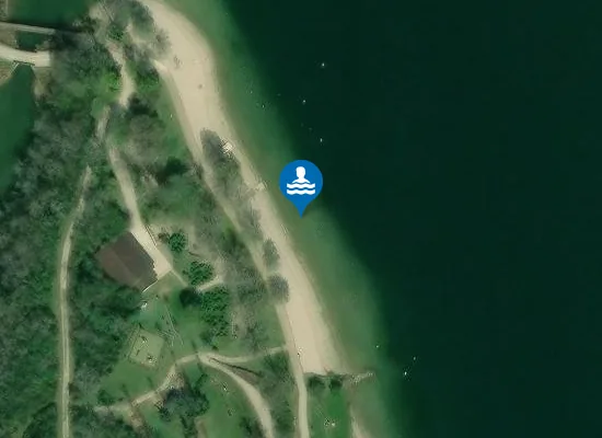 Satellite image of HAUTECOURT-ROMANECHE - PLAGE DE L'ILE CHAMBOD RIVIERE D'AIN