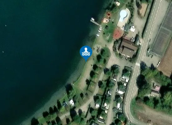 Satellite image of MASSIGNIEU DE RIVES - PLAGE DU LIT AU ROI CANAL DU RHONE