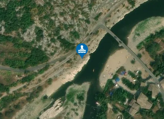 Satellite image of L'ARDECHE AU PONT DE BALAZUC