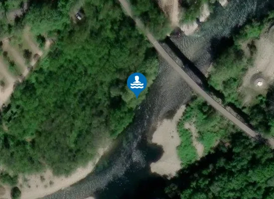 Satellite image of LE CHASSEZAC A LA PLAGE DE MAZET