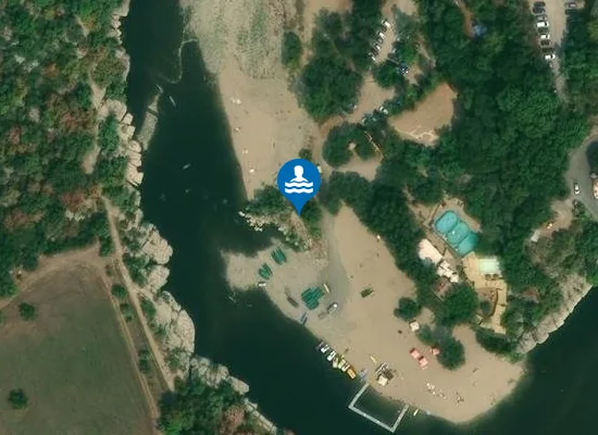 Satellite image of L'ARDECHE A LA PLAGE PRIVEE ISLA COOL DOUCE