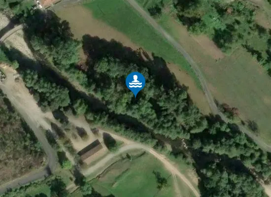 Satellite image of LE DOUX A LA PLAGE DE LABATIE