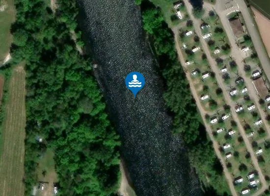 Satellite image of L'ARDECHE A LA PLAGE DU STADE