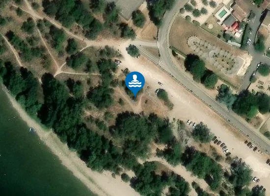 Satellite image of L'ARDECHE A LA PLAGE DU GRAIN DE SEL
