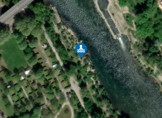 Satellite image of L'ARDECHE AVAL PONT DE SALAVAS