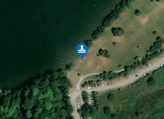 Satellite image of PIERRE-CHATEL - LAC DE PIERRE-CHATEL - PLAGE DES CORDELIERS